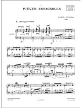 4 Pièces Espagnoles - DE FALLA - Partition - Piano